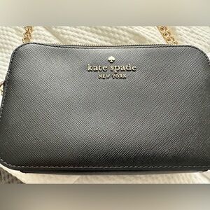 Kate Spade Black Bag with Gold Chain